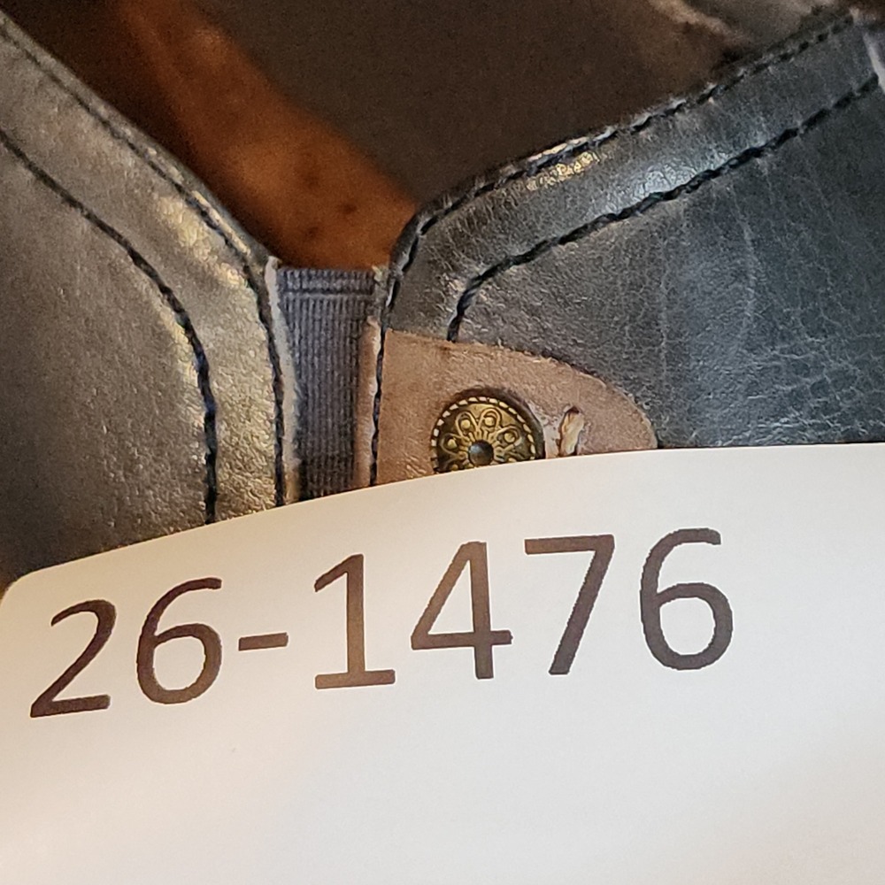 Rockport Adele Booties 8 Women Slate Gray Leather Ruched Slip On Career Comfort - Picture 12 of 12